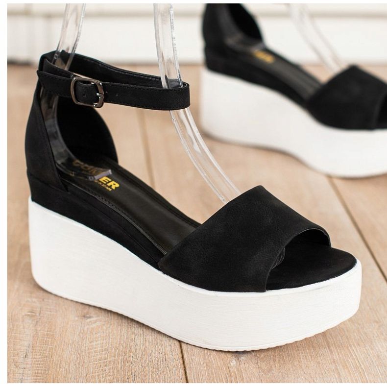 Comer Sandálias leves na plataforma preto 2