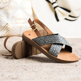 SHELOVET Sandálias Trançadas Confortáveis preto 1