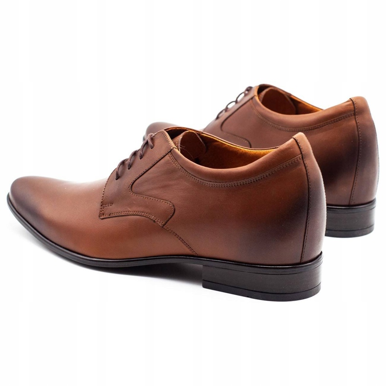 Olivier Sapatos formais masculinos P11 aumentando a cunha coberta marrom 4