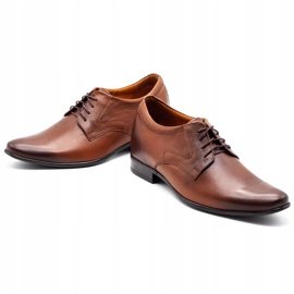 Olivier Sapatos formais masculinos P11 aumentando a cunha coberta marrom 3
