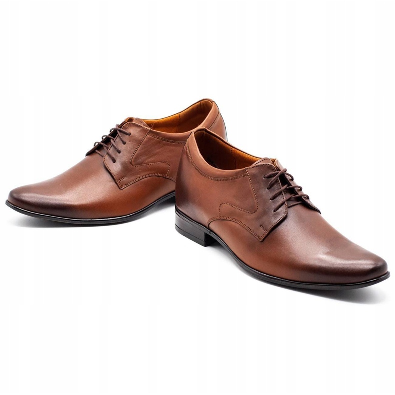 Olivier Sapatos formais masculinos P11 aumentando a cunha coberta marrom 3