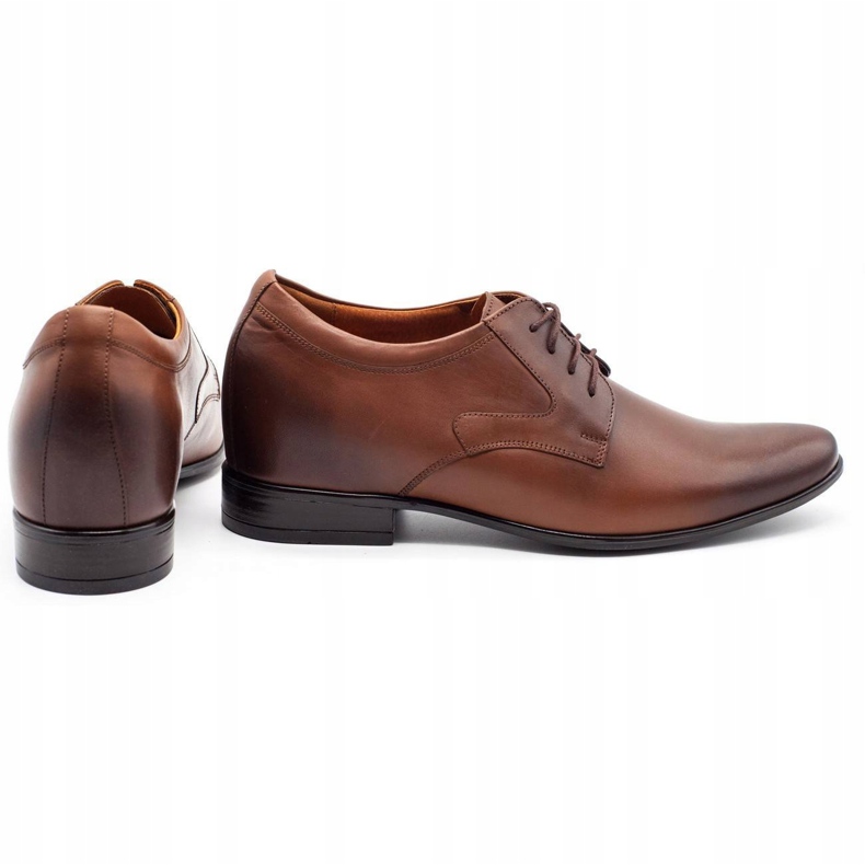 Olivier Sapatos formais masculinos P11 aumentando a cunha coberta castanho 2