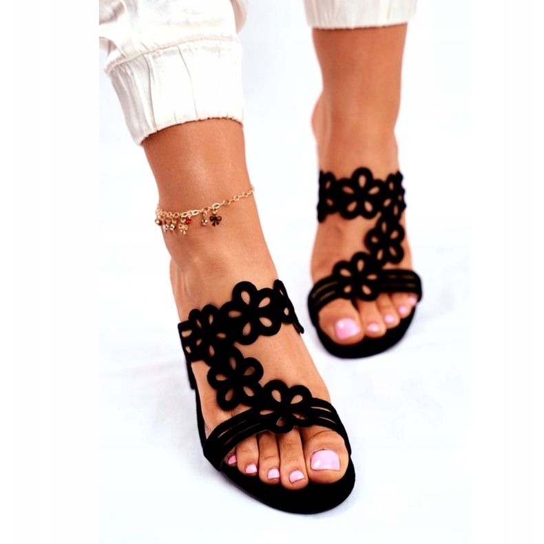 Chinelos femininos de salto alto Sergio Leone preto SK031 3