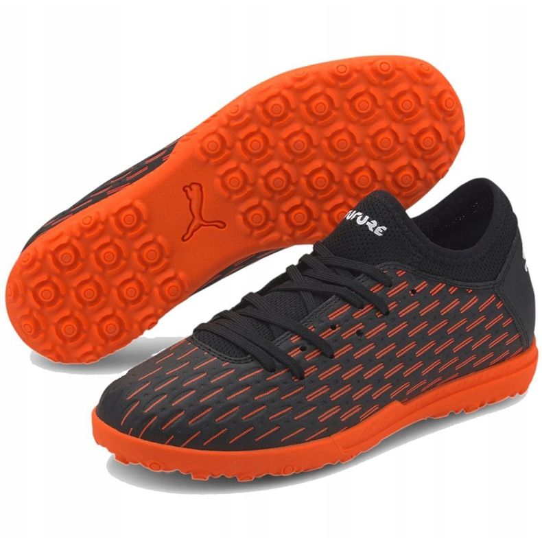 Chuteiras Puma Future 6.4 Tt Jr 106209 01 azul, preto, laranja preto 2