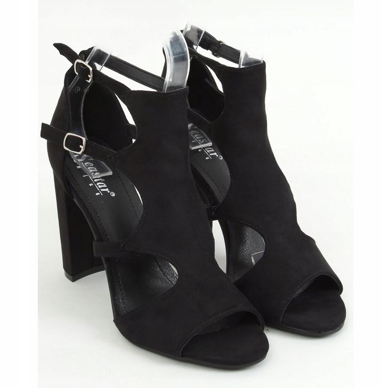 Sandálias pretas de salto alto NS111P pretas preto 1