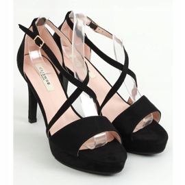 Sandálias plataforma pretas 9R31 pretas preto 1