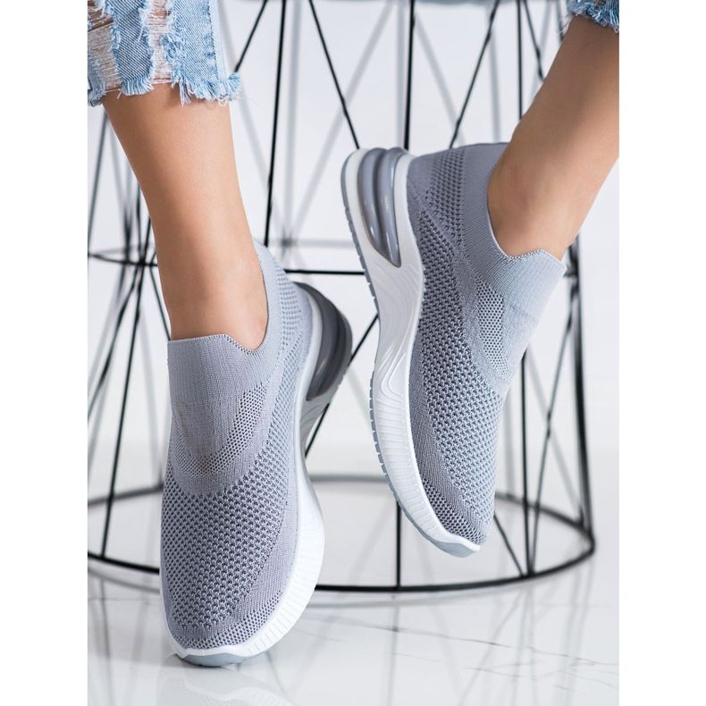 SHELOVET Tênis Slip-on cinza 2