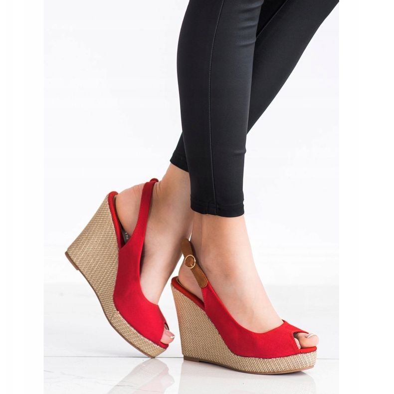 Goodin Sandálias de salto alto vermelho 1