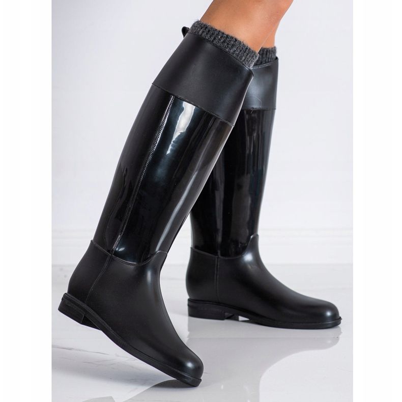 New Age Galochas pretas elegantes preto 2