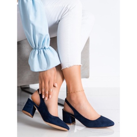 Goodin Sapatos deslizantes com calcanhar exposto azul marinho azul 3