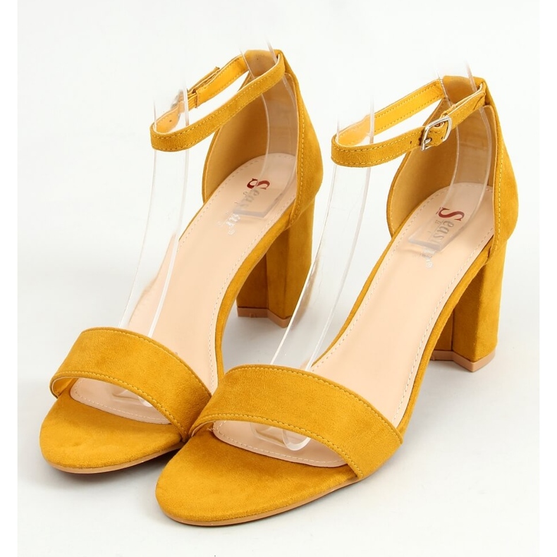 Salto alto mel LL-210P amarelo 1