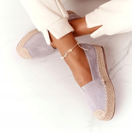 Alpercatas na plataforma de palha BL1922 Gray Highway cinza 3