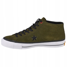 Sapatos Converse One Star Pro Suede Mid M 153474C preto verde 1