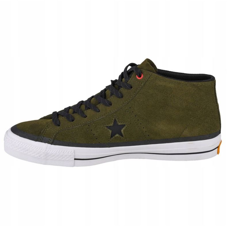 Sapatos Converse One Star Pro Suede Mid M 153474C preto verde 1