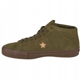 Sapatos Converse One Star Pro Suede Mid M 157869C verde 1