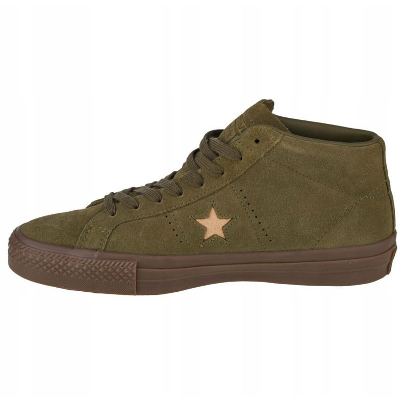 Sapatos Converse One Star Pro Suede Mid M 157869C verde 1