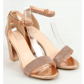Sandálias de salto alto champanhe 1478 Champagne dourado 1
