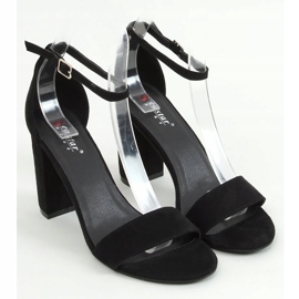 Sandálias pretas no poste AF03P Black preto 1