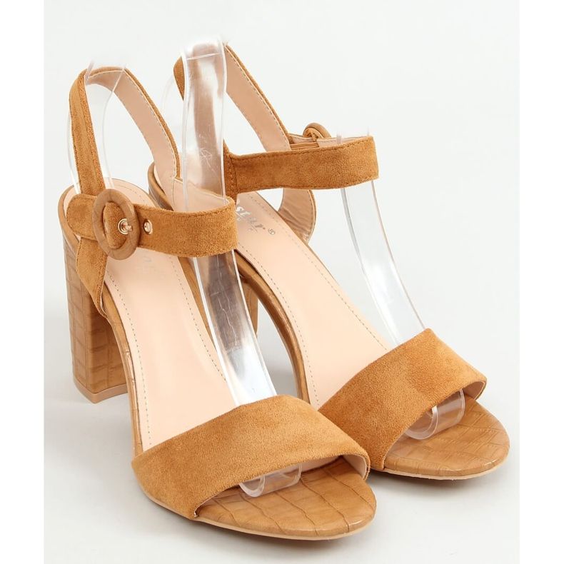 Sandálias de salto alto camelo SL1008P Camel marrom multicolorido 1