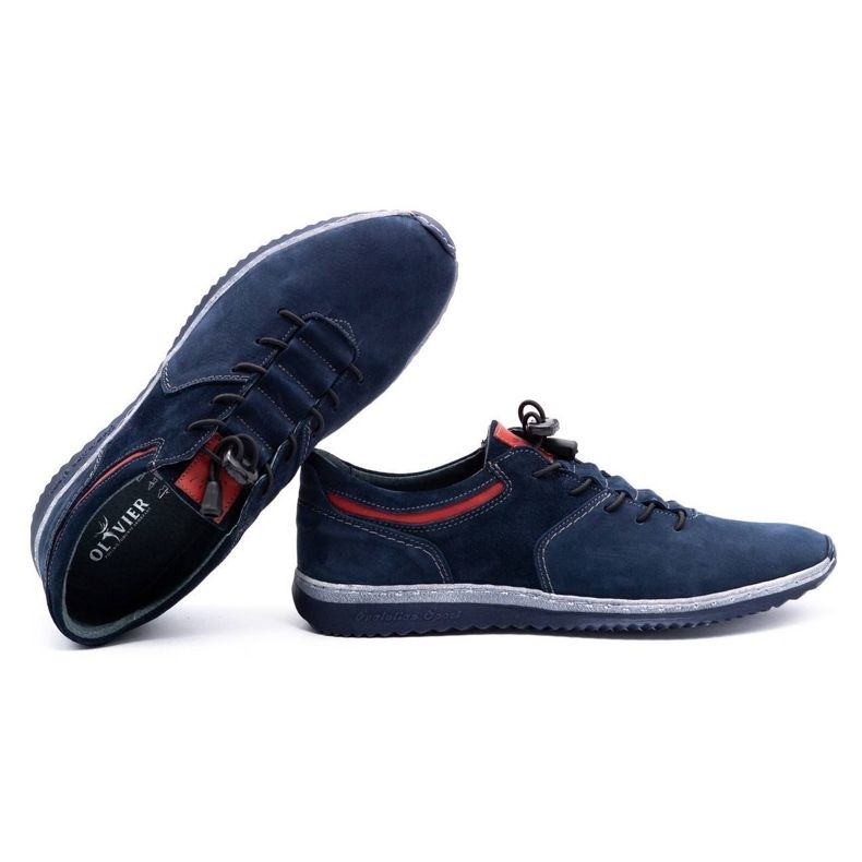 Olivier Sapatos casuais masculinos 7062 azul marinho 1