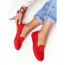 PH1 Mocassins de camurça vermelho San Marino feminino 2