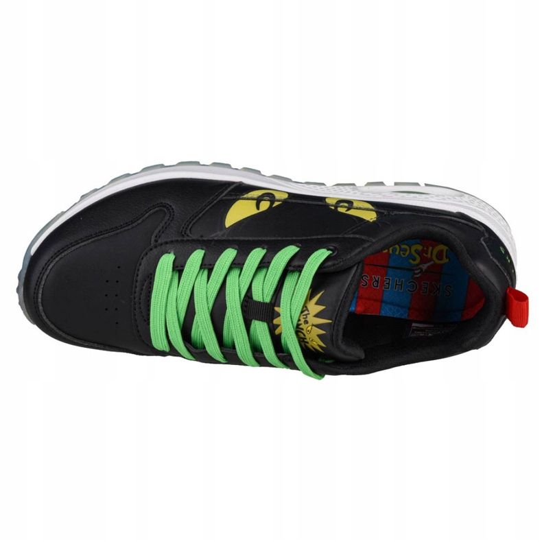 Skechers Uno Rugged-Você é um maldoso W 155326-BKMT preto verde amarelo 2