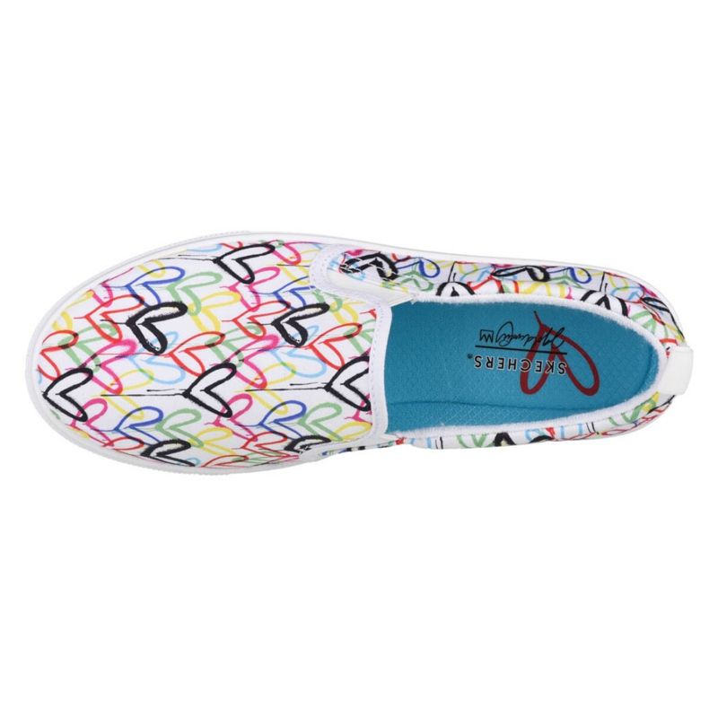 Skechers Poppy Drippin Love W 155503-WMLT branco preto azul rosa multicolorido verde amarelo 2