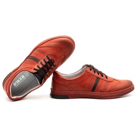Joker Sapatos casuais de couro masculino S21 / 2 vermelho 2