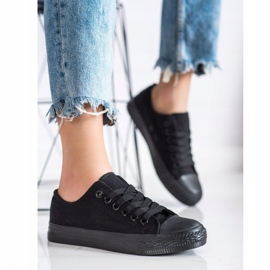 SHELOVET Tênis esportivos pretos 2