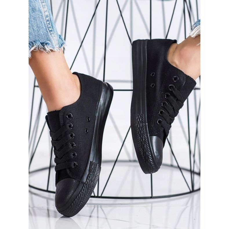 SHELOVET Tênis esportivos pretos 1