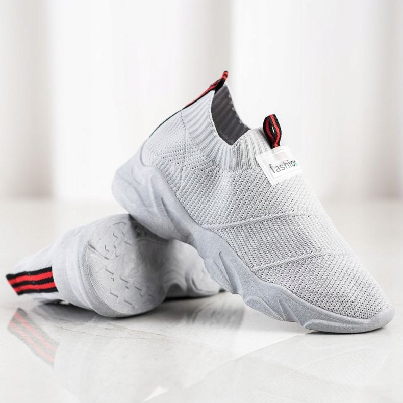 SHELOVET Tênis Moda Slip-On cinza 1