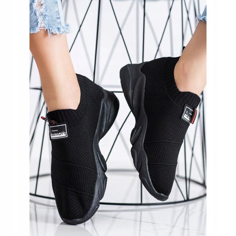 SHELOVET Tênis Moda Slip-On preto 1