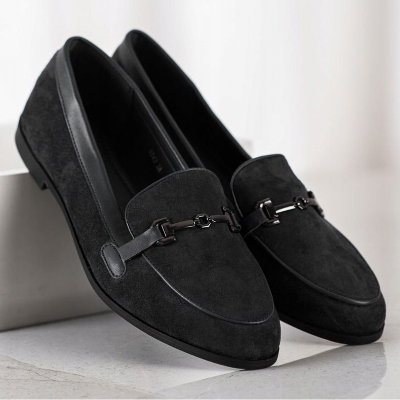 Coura Mocassins Com Ornamento preto 2