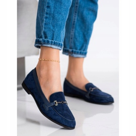 Coura Mocassins Com Ornamento azul marinho 1