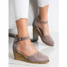 Filippo Sandálias de couro com cunha marrom 1