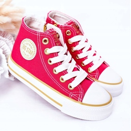 Tênis alto infantil com zíper Big Star HH374137 rosa 2