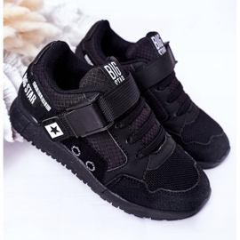 Sapatos esportivos infantis de espuma de memória Big Star HH374164 preto 2
