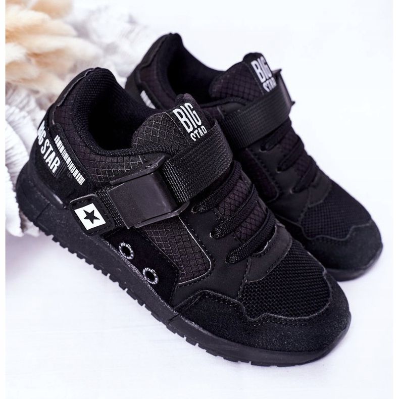Sapatos esportivos infantis de espuma de memória Big Star HH374164 preto 2