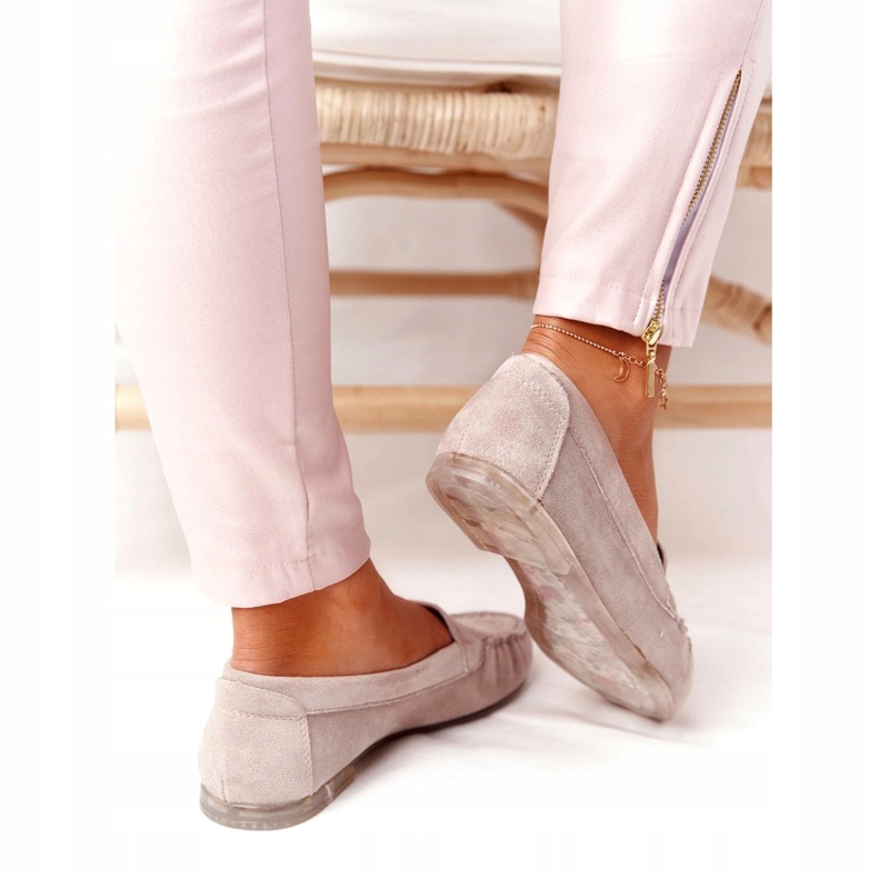Mocassins de camurça Sergio Leone MK722 Beige bege 1