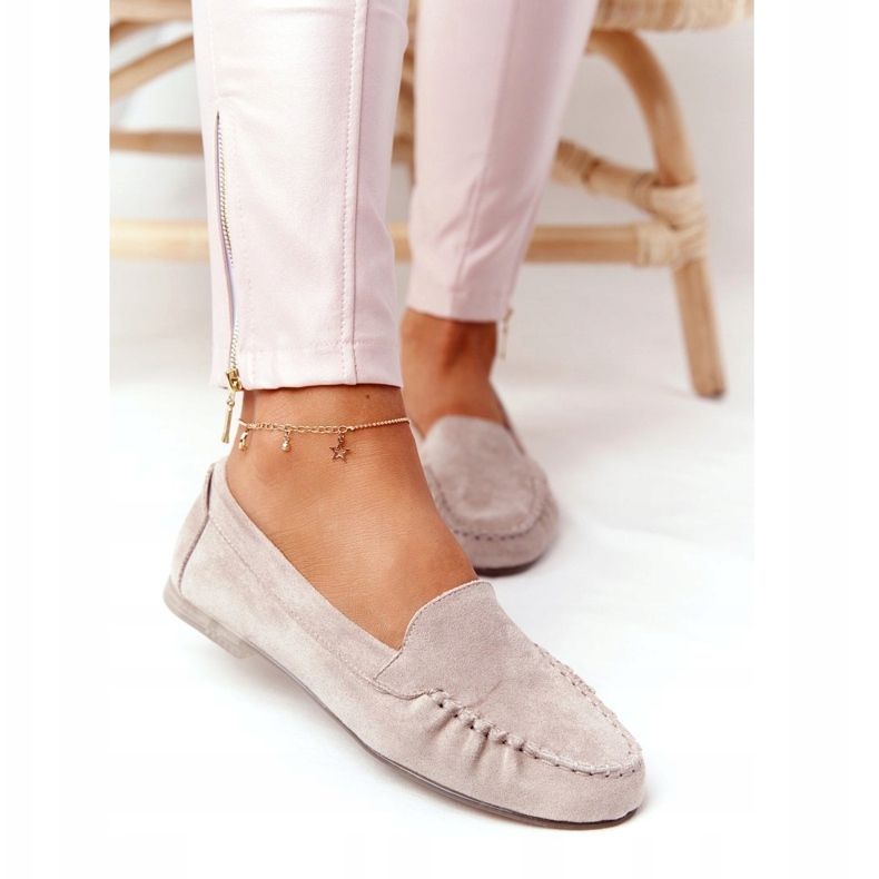 Mocassins de camurça Sergio Leone MK722 Beige bege 2