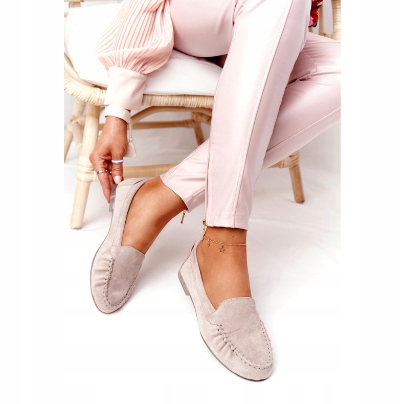 Mocassins de camurça Sergio Leone MK722 Beige bege 4