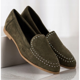 Coura Senhores de camurça clássicos verde 2