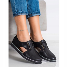 Forever Folie Sapatos da moda com recorte preto 1