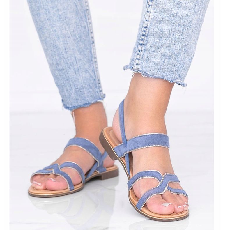 Sandálias femininas Rosina blue azul 1