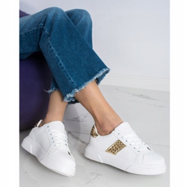 SHELOVET Tênis com enfeites branco 2