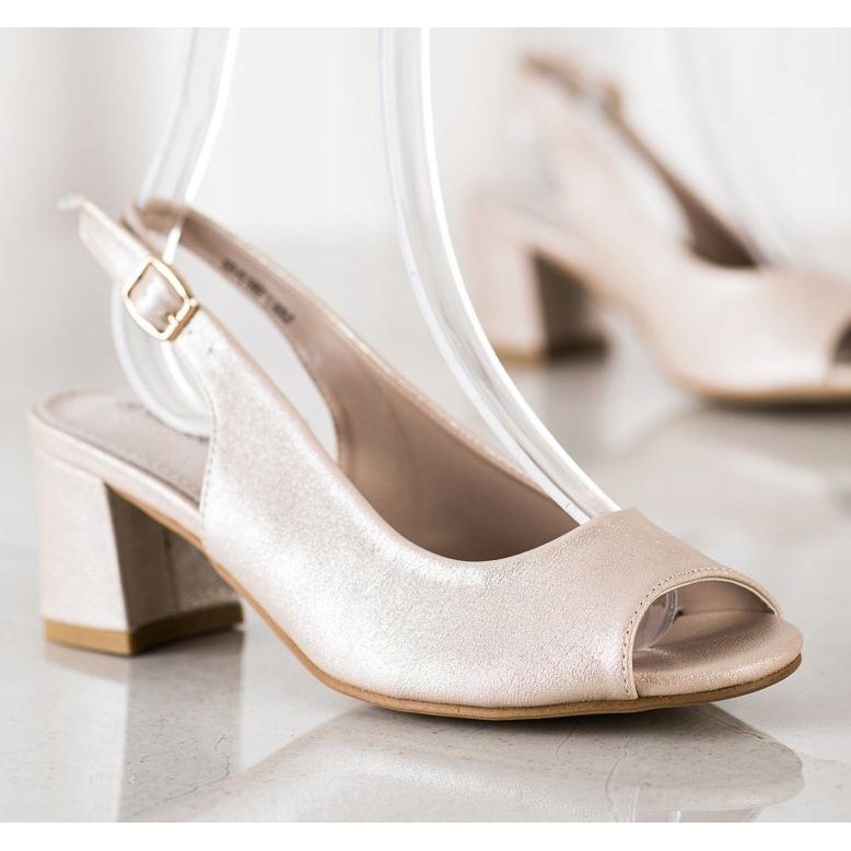 Goodin Sandálias Douradas Cintilantes bege dourado 1