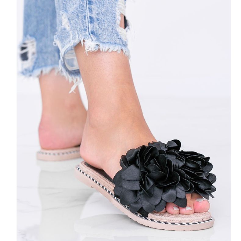 Chinelos femininos negros da Dain preto 1