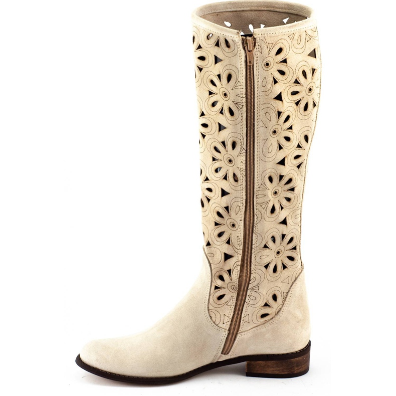 Olivier Botas femininas bege claro 1 Olivier Botas femininas bege claro 1