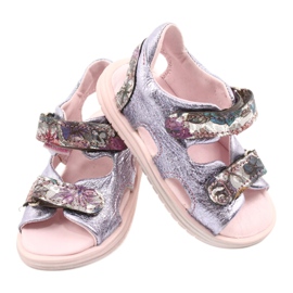 Sandálias nos nabos Mazurek 1314 Amethyst Pearl tolet prata 2