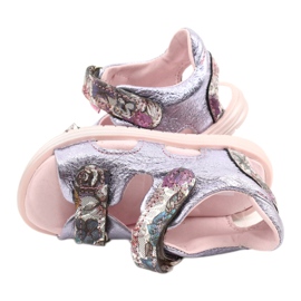 Sandálias nos nabos Mazurek 1314 Amethyst Pearl tolet prata 3